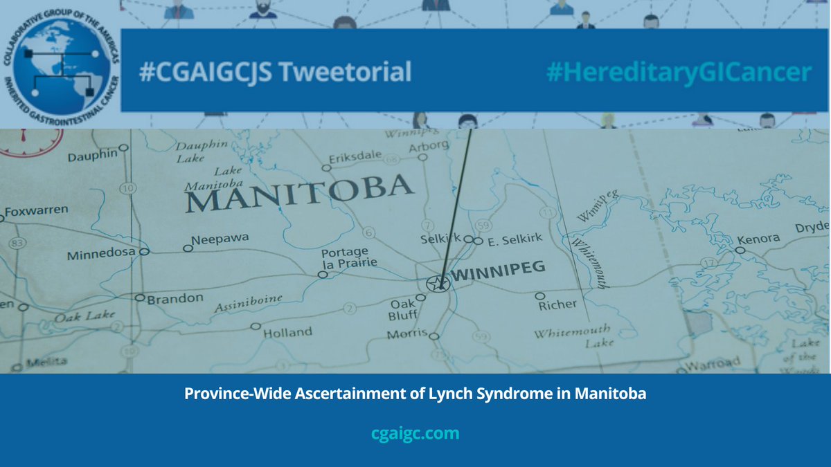 1/Welcome to March 2024 #CGAIGCJS Tweetorial on “Province-Wide Ascertainment of #LynchSyndrome in Manitoba” by CGA-IGC communications committee member @MLaszkowskaMD Full article in @AGA_CGH at tinyurl.com/4m6k4vm8 🧵 @coloncanada #GITwitter #GeneChat