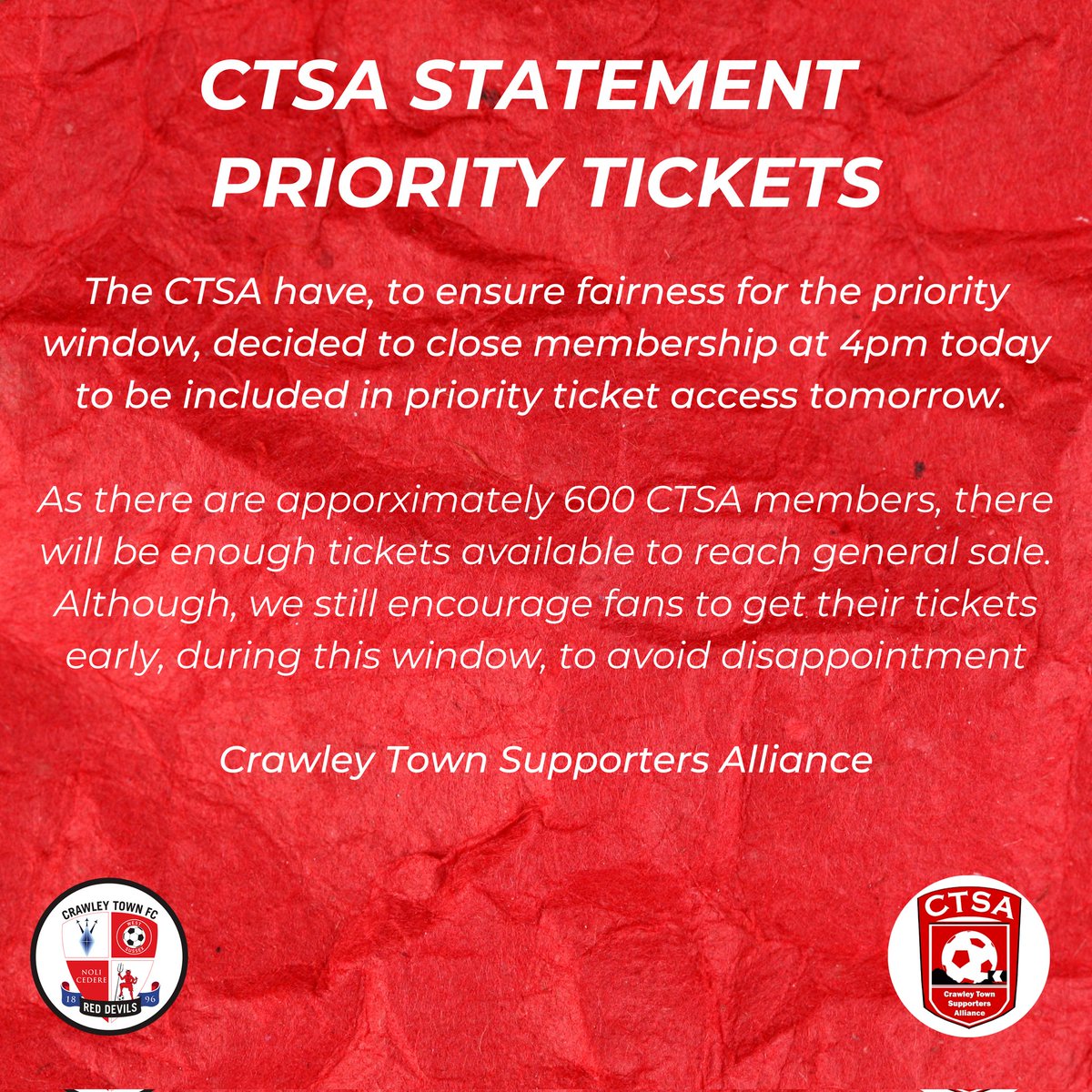 CTSA STATEMENT