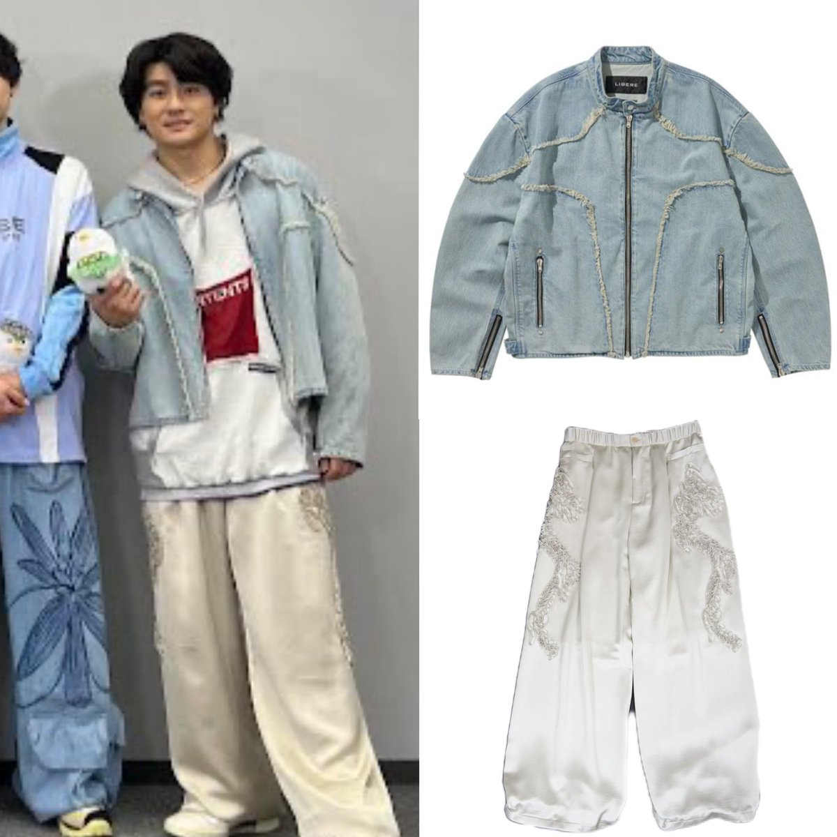 森本慎太郎 - SixTONES
衣装メモ✍️

ジャケット
☞LIBERE
☞¥89,100

パンツ
☞TAAKK
☞¥49,500