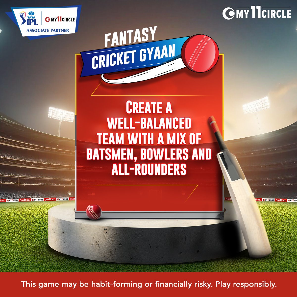 Ye gyaan ka agar rakhoge dhyaan, toh tumhe exciting rewards jeetne se koi nahi rok sakta! 😎

Make your team now.
bit.ly/3UDekkv

#My11Circle #My11CircleBadiShuruwaatBadiBaat #TATAIPL2024 #FantasyCricket #FantasyCricketGyaan