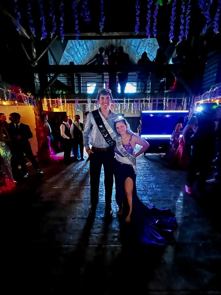 PROM ROYALTY | Congratulations to our 2024 Senior Prom Royalty, King Brody Clark and Queen Caitlyn Shipley, Prince Brody Williams, and Princess Gabriella Henry!