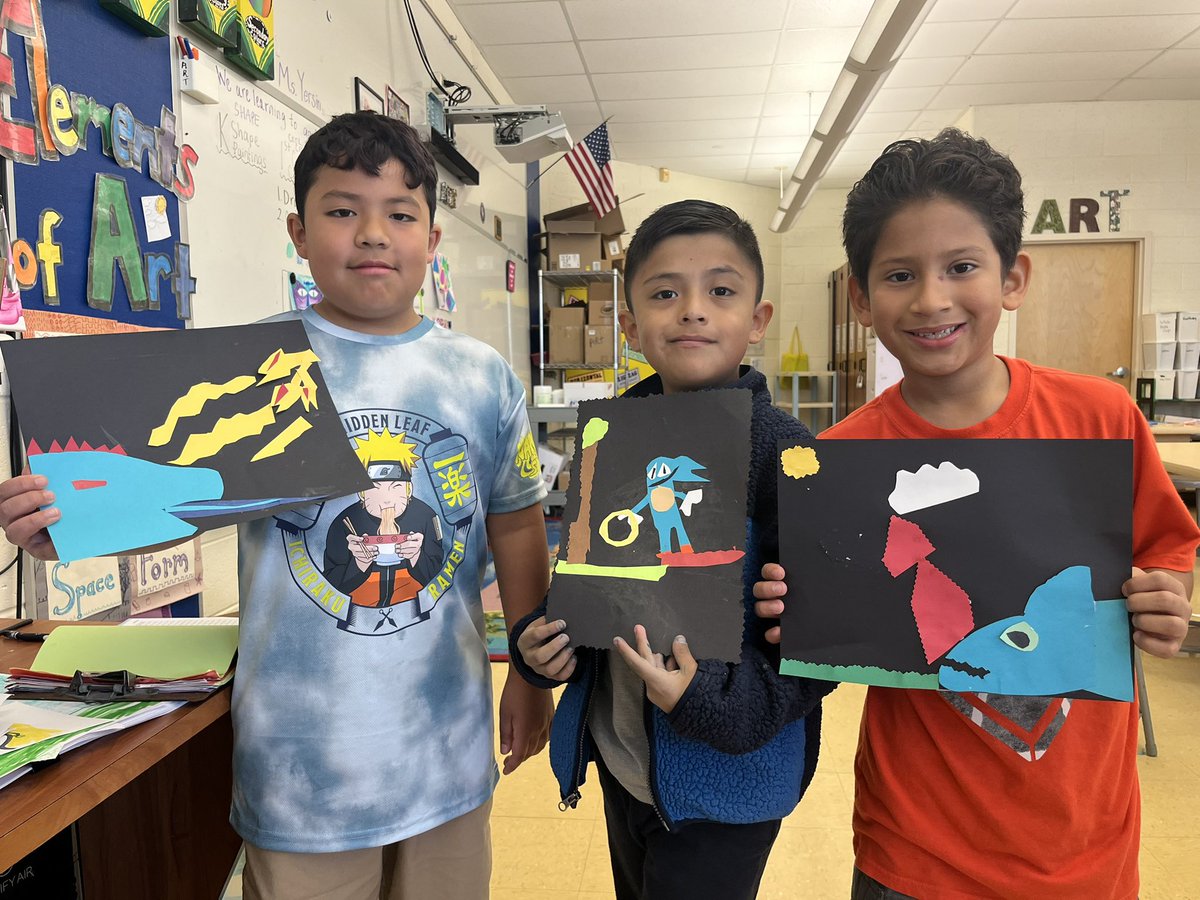 EMKArtists's tweet photo. 2nd grade artists at EMK have been making such uniquely creative shape collages inspired by the artist Henri Matisse. Wow! #EMKartists #studentart #EastWindsorRegionalSchools https://t.co/wm4pVDnD1i