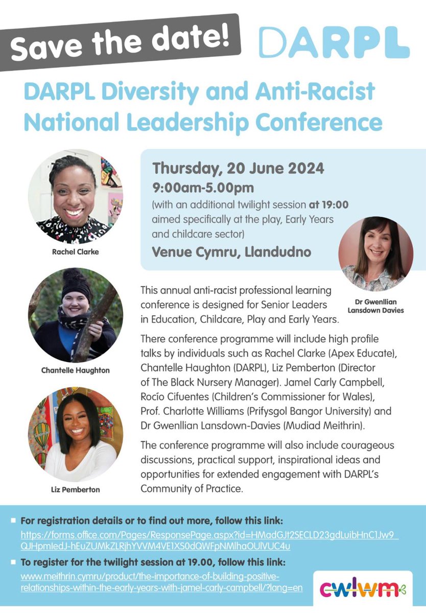 Make sure you join us at the @DARPLwales National Leadership Conference this year!