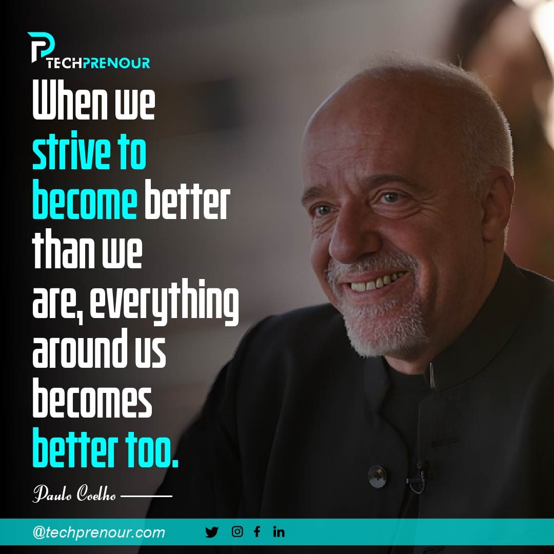 When we try to be better, everything around us gets better too. Each time we improve ourselves, it spreads good vibes to others and makes things nicer. By working on ourselves, we make life happier for everyone. #techprenour #quoteoftheday #positivevibes #selfimprovement