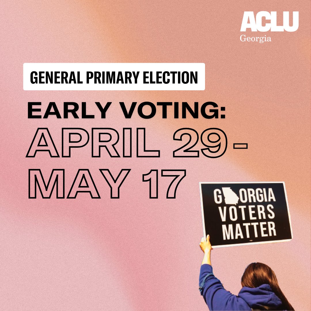 📣 It's time to vote! Early voting for the Georgia General Primary Election starts today. You can find the early voting location for your county at the My Voter Page: bit.ly/32LsxB9
