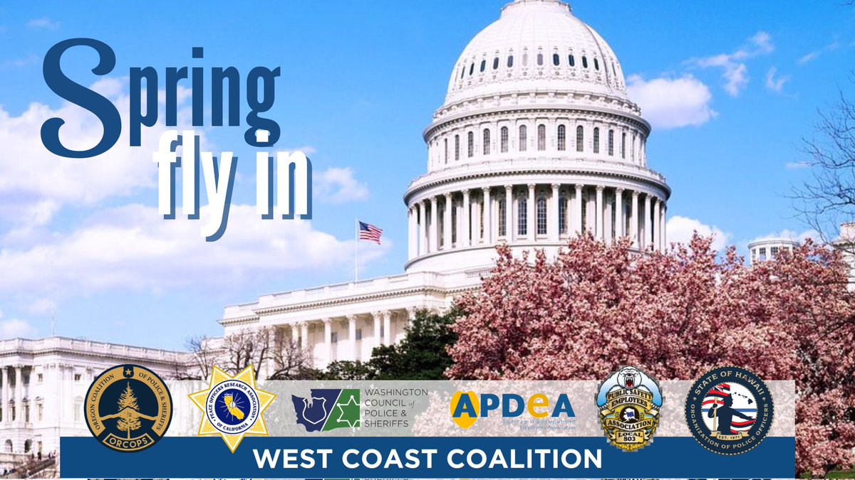 First day with the West Coast #LE Coalition   in #DC.  DC fly-in. 

#PORAC #WACOPS #ORCOPS #SHOPO #PSEA #APDEA