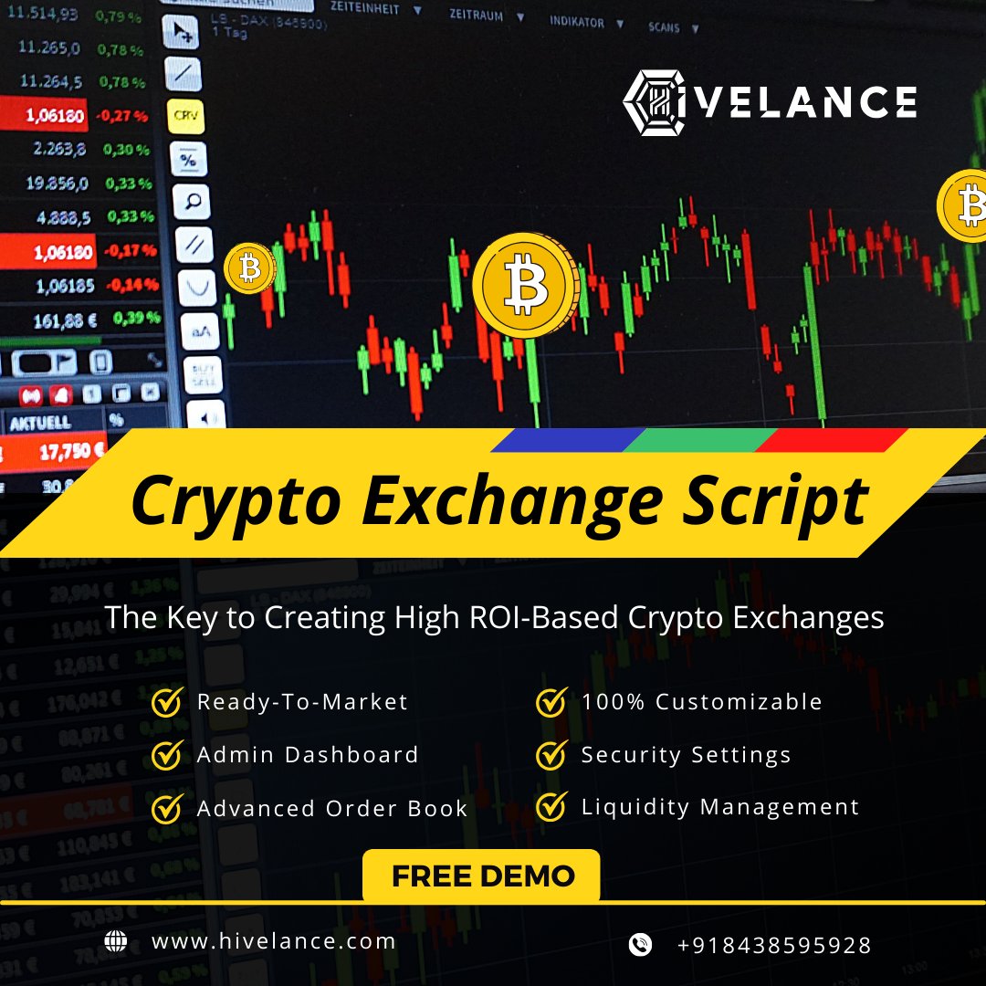 At #hivelance We develop our bug-free script using cutting-edge technology and techniques. Our #bitcoin exchange software is easy-to-launch, secure, and operates without hitches.
Know more <> hivelance.com/cryptocurrency…

#CryptoExchangeScript #CryptocurrencyScript  #bitcoinexchange