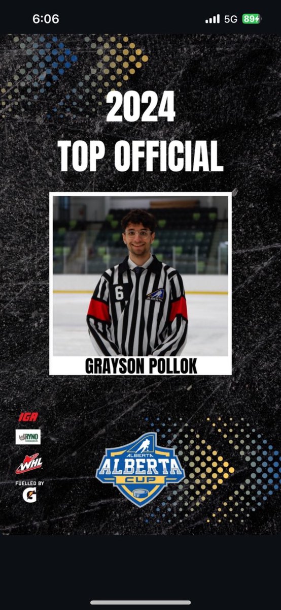 Congratulations to all officials who attended Alberta Cup. Special shout-out to Grayson Pollok who was awarded the 2024 Top Official