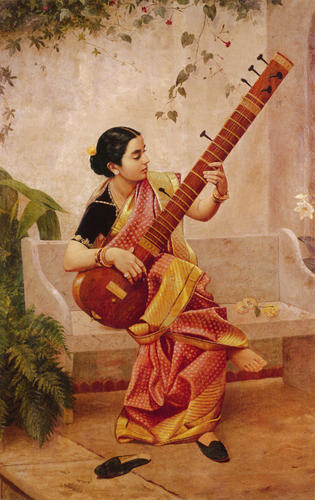 Remembering the one of the greatest painters of India, Shri #RajaRaviVarma ji (29 Apr 1848 – 2 Oct 1906). 💐🙏🙏🙏 - One of his classic and most popular paintings is सरस्वती देवी | Goddess Saraswati painted in 1896.