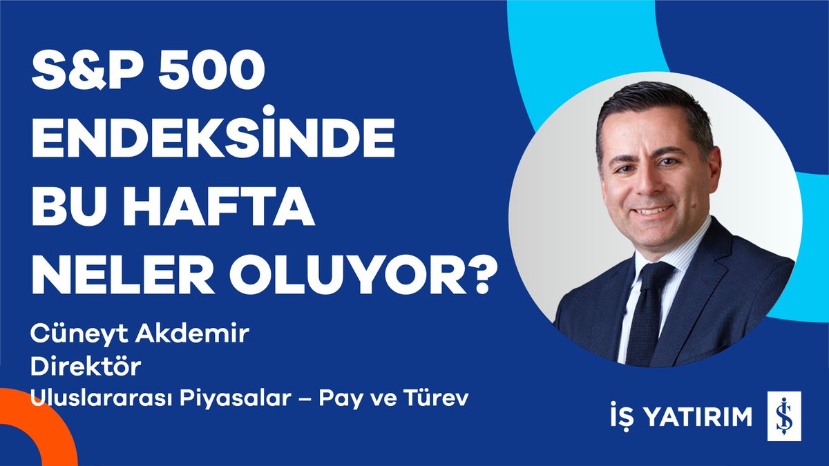 📺#VIDEO #YouTube 📌S&P 500 ENDEKSİNDE BU HAFTA NELER OLUYOR? 🎙Cüneyt Akdemir, Uluslararası Piyasalar Direktörü 👉ABONE olun, hemen izleyin: youtu.be/fuGiFQSYfZc