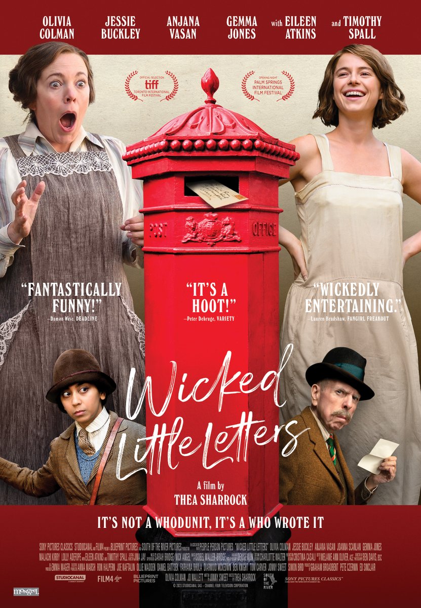 It's not a whodunit, it's a who wrote it. Follow us + RT to enter to #win a digital copy of #WickedLittleLetters, available May 7 on Digital & Demand!