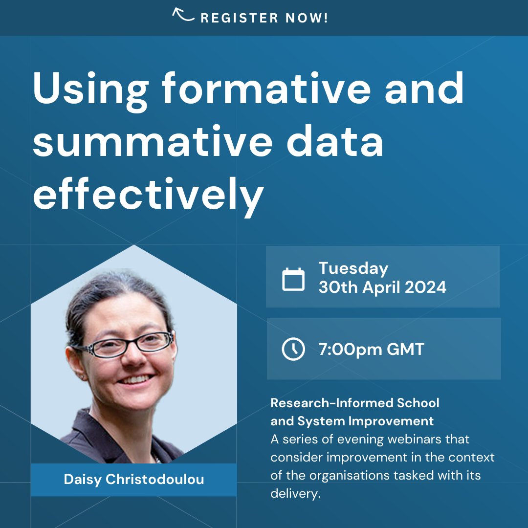 Last call for our FREE webinar with @daisychristo tomorrow at 7pm GMT, 'Using Formative and Summative Data Effectively.' Register now so don't miss out!: t.ly/mLp9P