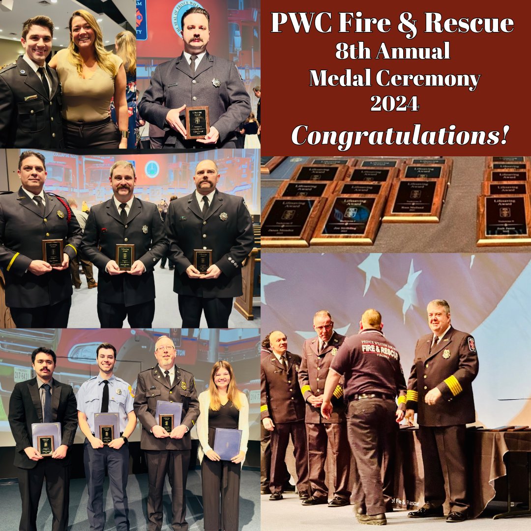 🏅 This weekend, over 170 @PWCFireRescue members were awarded medals for their exceptional emergency response and management. Their initiative saved lives, prevented harm, and ensured #Community safety. Congratulations to these heroes! 🚒👩‍🚒👨‍🚒 #FirstResponderHeroes