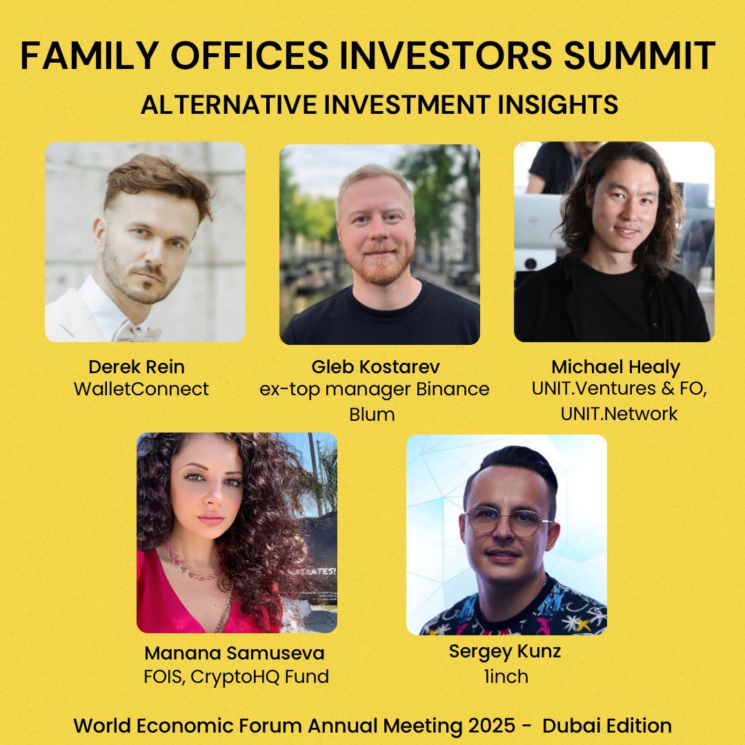 MananaSamuseva's tweet image. Family Offices Investors Summit
#Dubai #VC #Invest 

Royal #FamilyOffice Mustafa Omar Al Hadrami, HH Shaikha Mouza Investment  &amp;amp; Saif Alkaabi, MarkAB Capital
LINEUP: @1inch @deacix @daosasha @Antix_in
@cyganovroman @Soulbound_GG @Starfvxkr @chippedsocial @winnyeth @nitingaur…