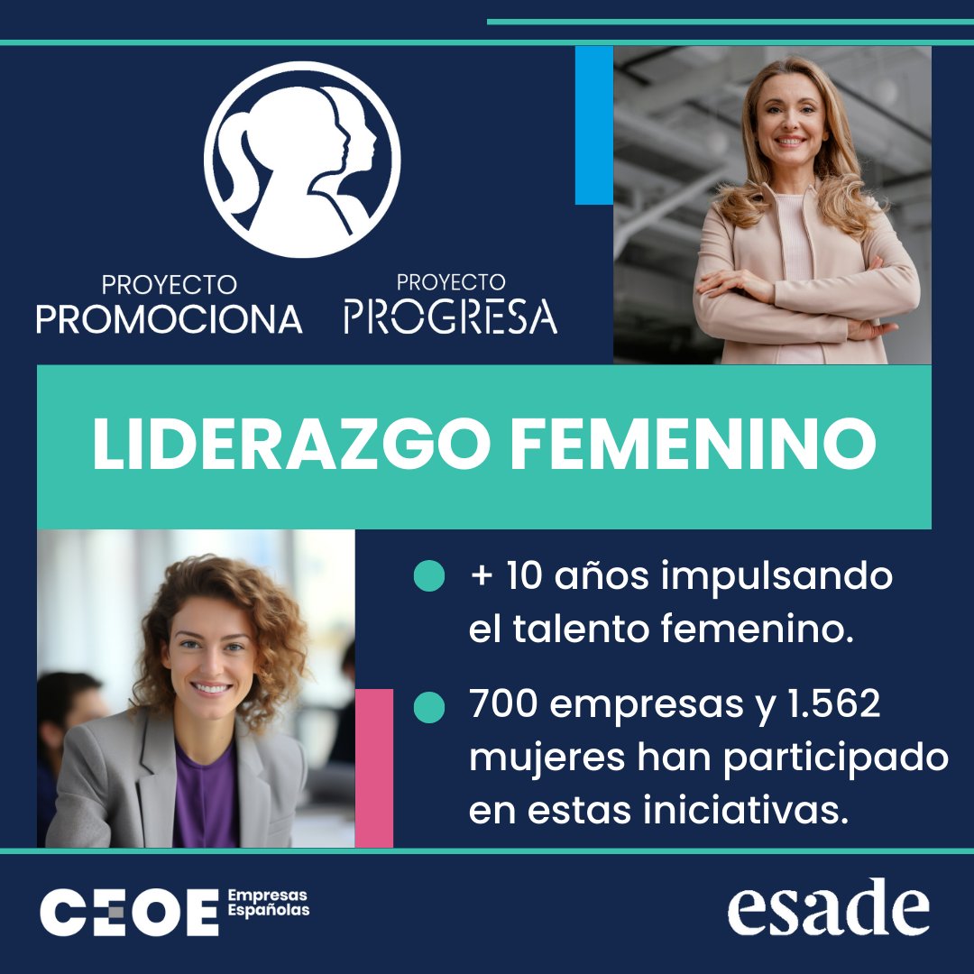 🚨🚨Últimas horas para inscribirse en los proyectos @PromocionaMujer y @ProgresaMujer de @CEOE_Campus y @Esade 

Fecha límite➡ mañana 30 abril‼

Impulsamos el #liderazgo femenino en toda su trayectoria profesional 🔄🚺

 #SoyPromociona #SoyProgresa

➕esade.my.site.com/TX_SiteLogin?s…