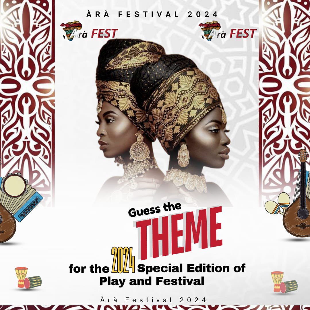 It’s the time of the year!

GUESS The Theme for the 2024 Special Edition of Play & Festival CHALLENGE is here.

Win something Big, you can’t afford not to be a part of this amazing Cultural Festival.

#africanheritage #egbaokere #ara2024 #PlayAndFestival