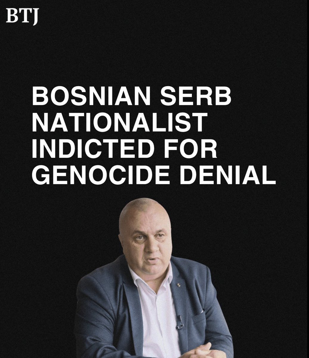 The Bosnian state prosecution charged Serb nationalist activist Vojin Pavlovic with inciting ethnic and religious hatred by putting up posters and making a speech that denied the Srebrenica genocide. Read more 👇 balkaninsight.com/2024/04/29/bos…