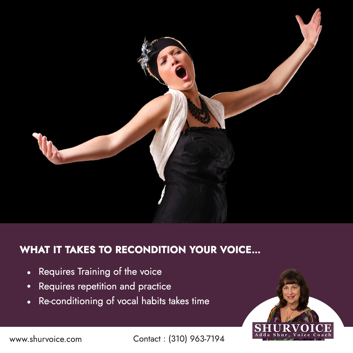 What It Takes To Recondition Your Voice…
LEARN MORE... shurvoice.com/what-it-takes-…

#vocaltraining #voiceinstruction #voicehealing #belcanto #performancetraining #singbetter #singing #operasinging #opera #cincinnati #northernkentucky
