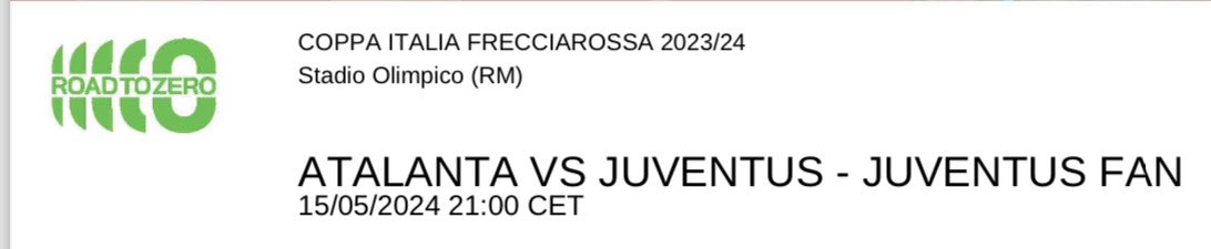 Ci vediamo a Roma 

Incredibile come il biglietto dica il roadtozero giorni di Massimiliano Allegri da allenatore della JuventusFC