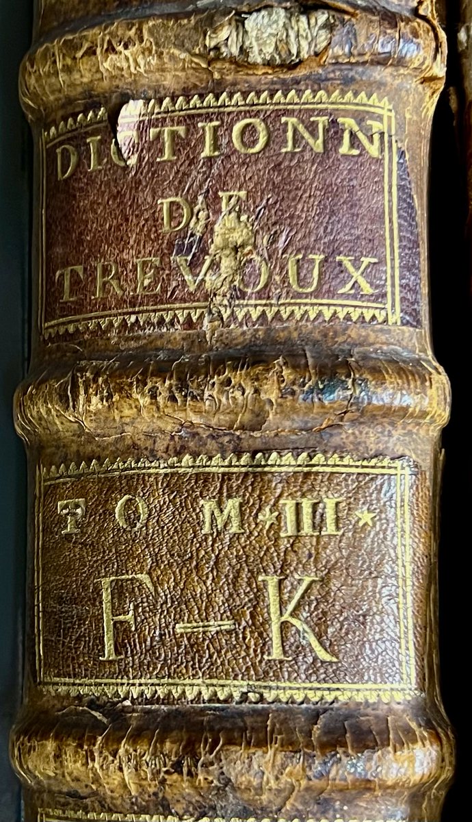 One of six volumes: a 1743 dictionary.
