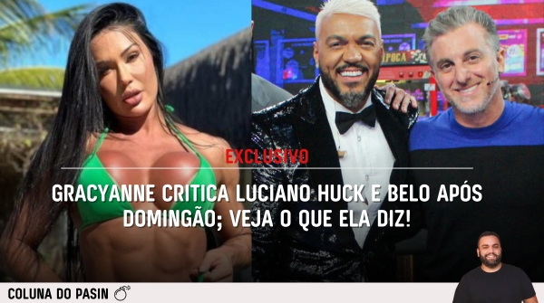 🚨EXCLUSIVO: Gracyanne Barbosa não gostou NADA da participação de Belo no #Domingão. Ela criticou Luciano Huck; veja o que ela diz na minha coluna no @Splash_UOL 👇👇👇 uol.com.br/splash/colunas…