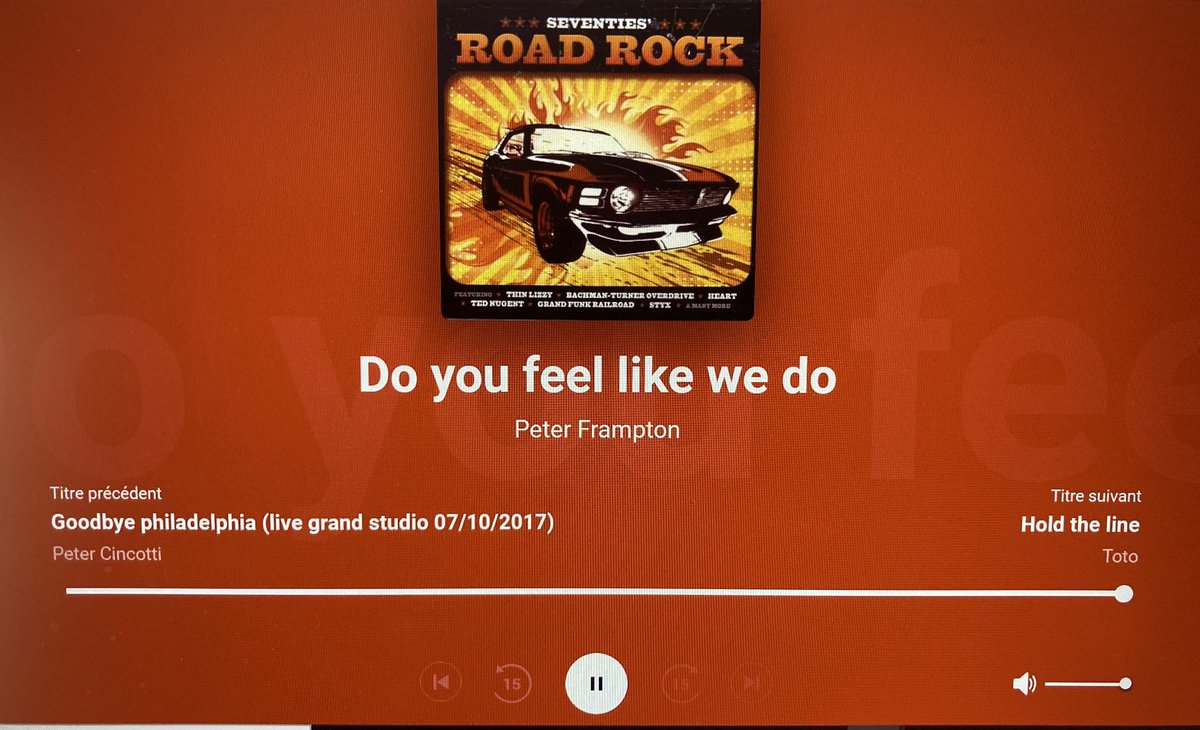 Et la radio digitale de la Collection Georges Lang, c’est reparti ! Enjoy the music which never stops 24/7. 16h32 : Peter Frampton live 'Do you feel like we do ?'.13´53' de bonheur suivi de 'Won’t get fooled again' des Who (8´43') enjoooooyyy !