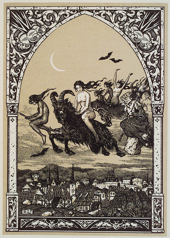 'Witches' Night' is here! May Day Eve (Apr 30) is Walpurgisnacht (Walpurgis Night) across parts of Europe. Known as 'the other Halloween', it's a time when witches and evil spirits take to the skies for a little mischief. 🎨Bernard Zuber #MayDay #Walpurgisnacht #FairytaleTuesday