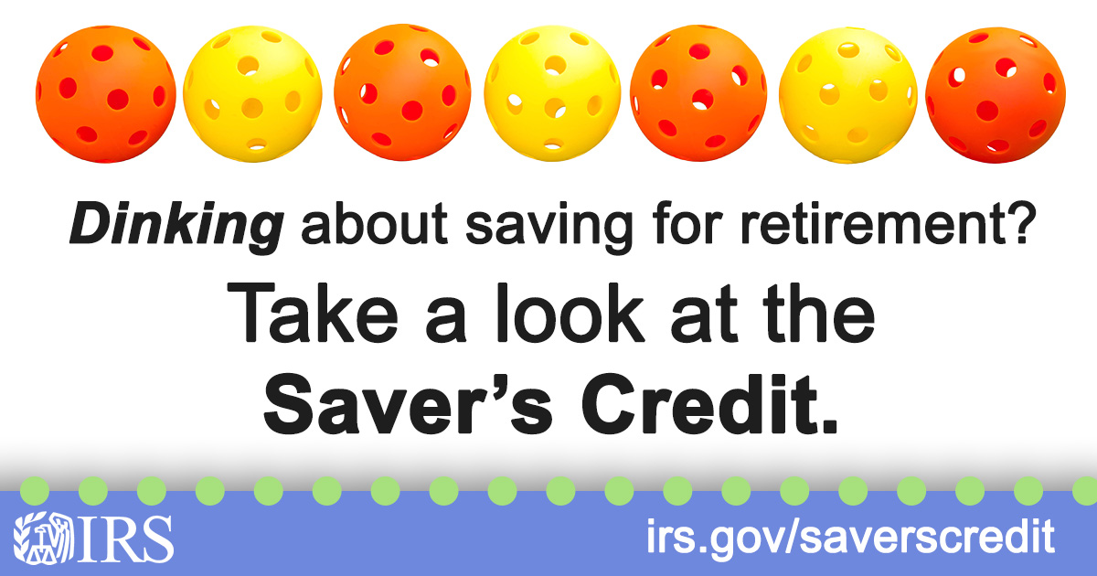 DYK contributing to an eligible retirement plan may make you eligible for a tax credit? Take a look at the #IRS Saver’s Credit: irs.gov/saverscredit