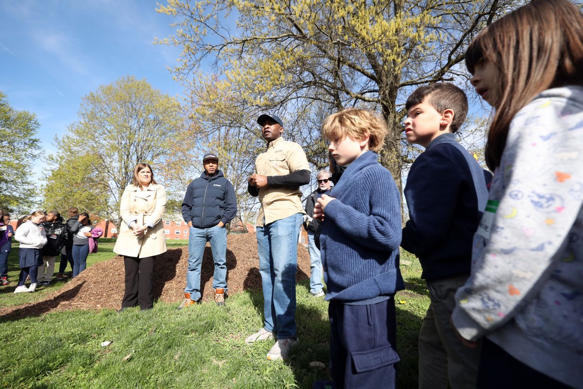 🌳✨Our Public Service team, and community partners @toledoedison, The Ohio State University Extension led tree planting at Grove Patterson Elementary for #ArborDay! Students from @TPSproud joined in, planting eleven trees to beautify the park. Thanks to all who participated!