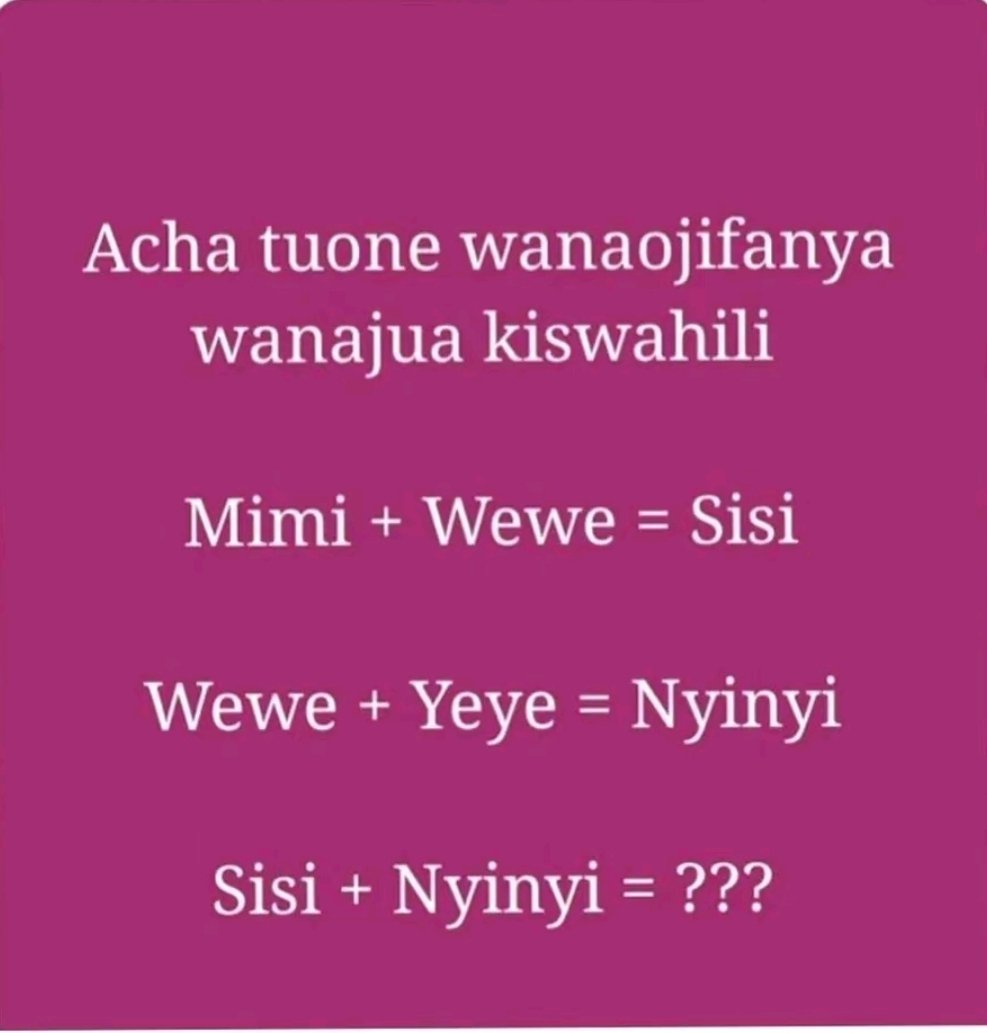 Wataalamu wa kiswahili..👇