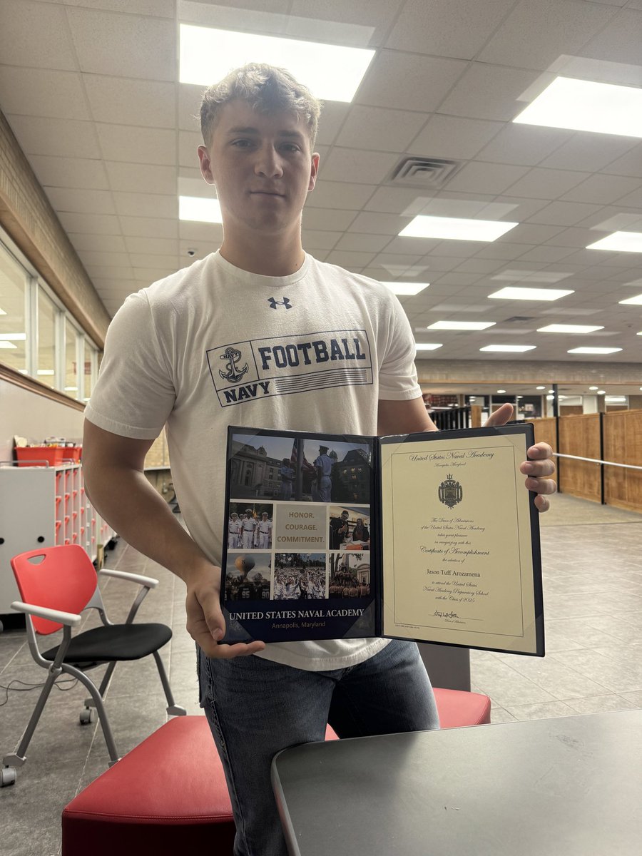 Congratulations to <a href="/TherealTuff16/">Tuff Arozamena</a> for his appointment to the Naval Academy!  Tuff is a great athlete, a great student and an incredible person!  Well deserved!