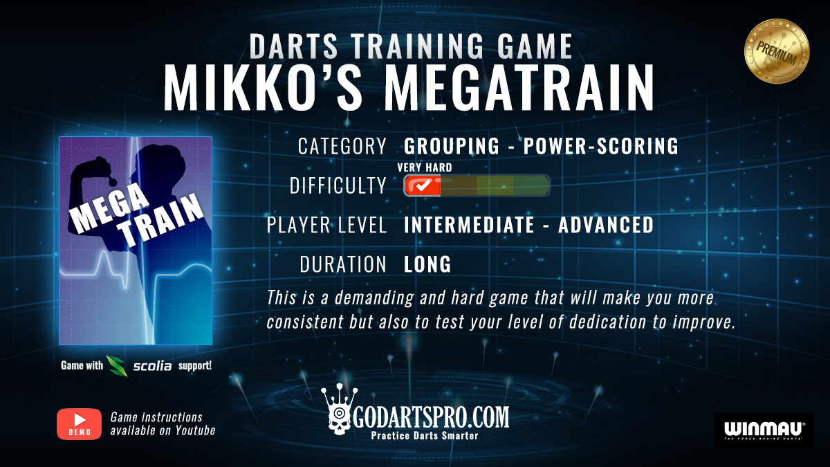 Mikko's Megatrain! ⭐️ Mikko invented this game and used it frequently during his coaching sessions with intermediate to professional players. He created this game to put one of the best routines out there in their hands. 🎯 👉 bit.ly/3UEk4uz 👈 @winmau #darts