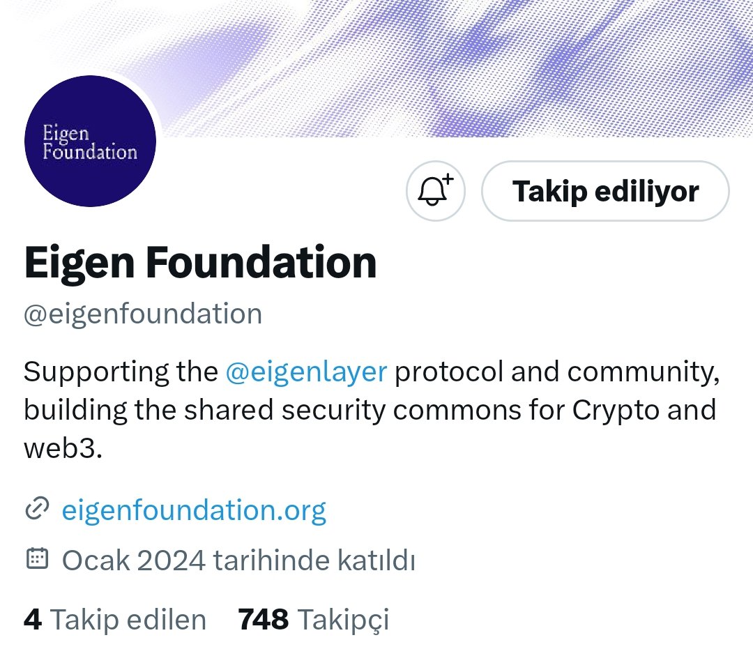 $EIGEN Geliyor🪂👀 Evet sanırım bahsedilen airdrop $ZKS değil $EIGEN airdrobuymuş. Çünkü an itibariyle yönetişim hesabı açıldı ve domain alındı. @eigenfoundation Şimdiden herkese hayırlı olsun 🫡 eigenfoundation.org