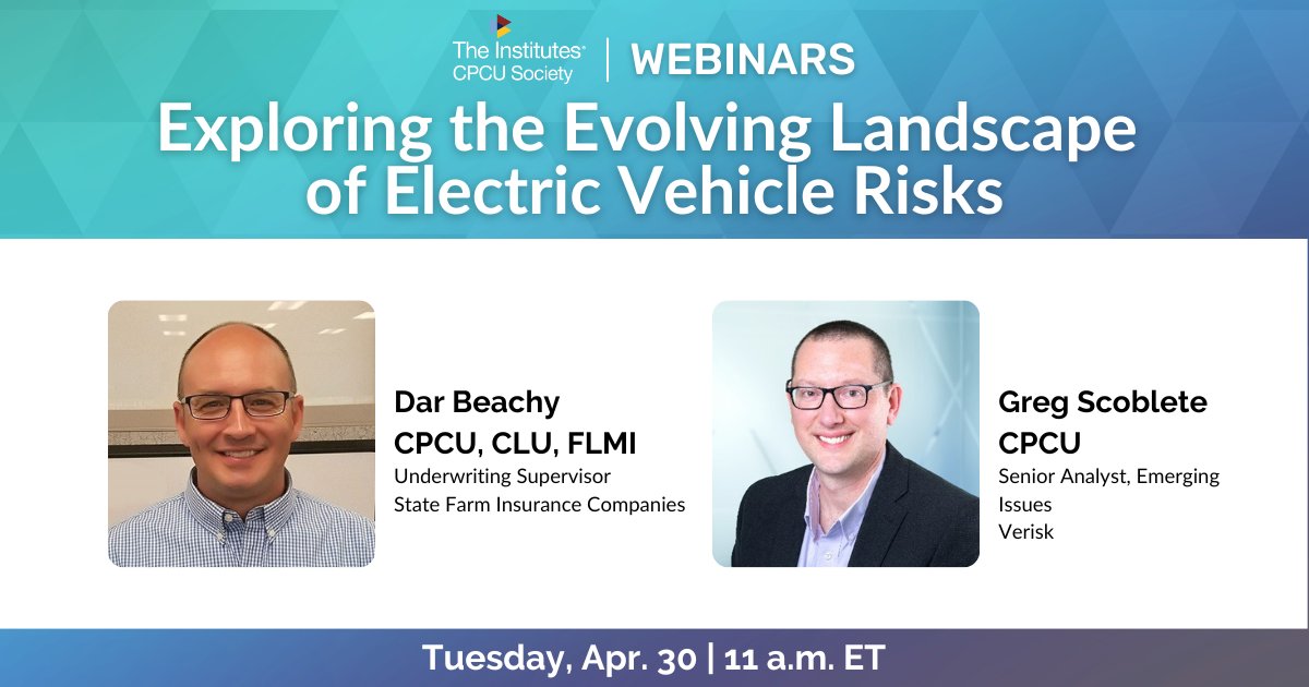 New advances in the car industry mean new and evolving potential risks from battery fires, cyber threats and more. Be prepared! 🚗

Attend this session to better understand the implications of the new EV ecosystem: bit.ly/3vPaV8F 💡