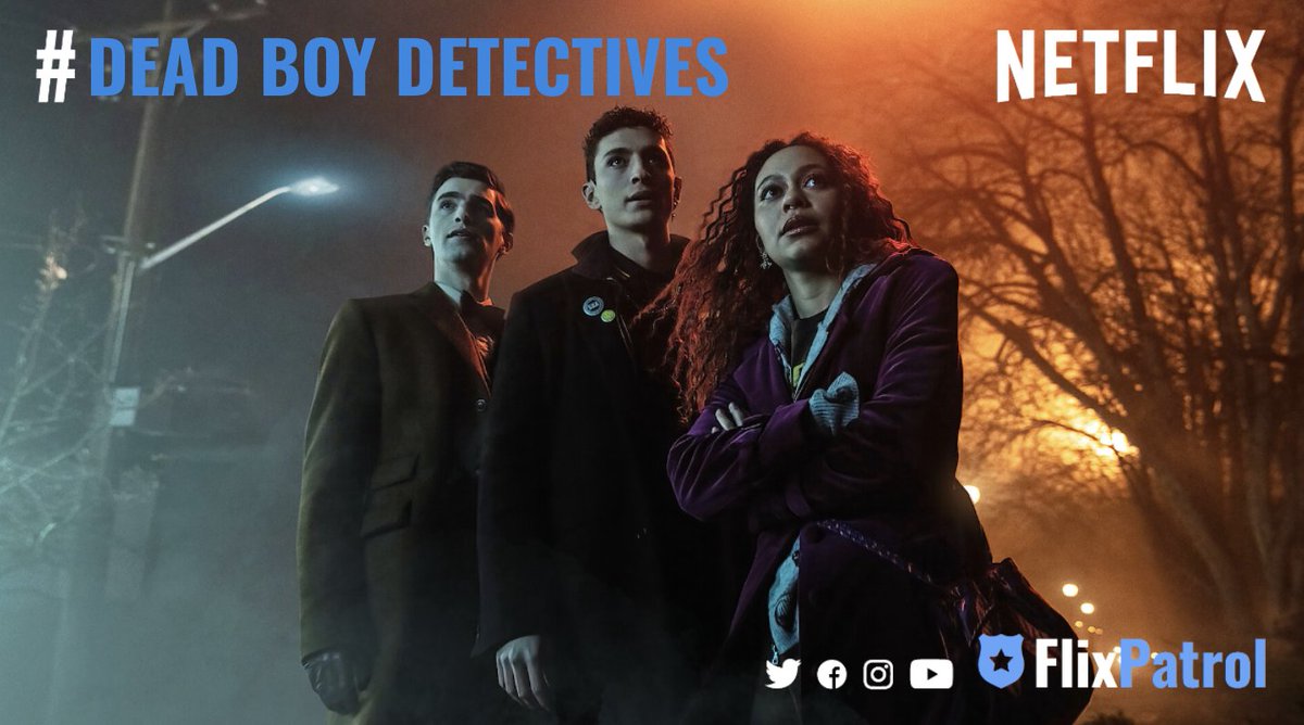 NETFLIX JOINS A GROUP OF SUPERNATURAL TEEN. 🕵️ New crime series based on popular comics #DeadBoyDetectives by @SchwartzApprovd engages the audience especially in North America and Central Europe. 🥉 No. 3 Worldwide 📈 2020 points and growing See more: flixpatrol.com/title/dead-boy…