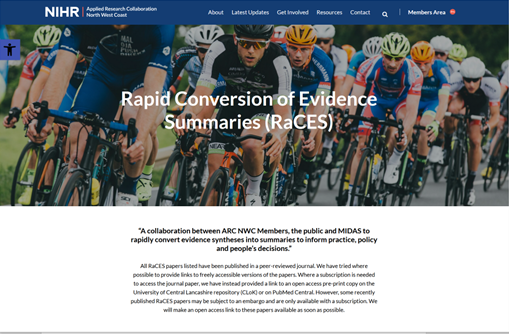 📢We are refreshing our website! Visit MIDAS’s new RaCES (Rapid Conversions of Evidence Summaries) webpage tinyurl.com/35n9sv3h All published RaCES are accessible & organised by topic. Are you interested in producing a RaCES contact: arcnwc-midas@uclan.ac.uk #ImplementEquity