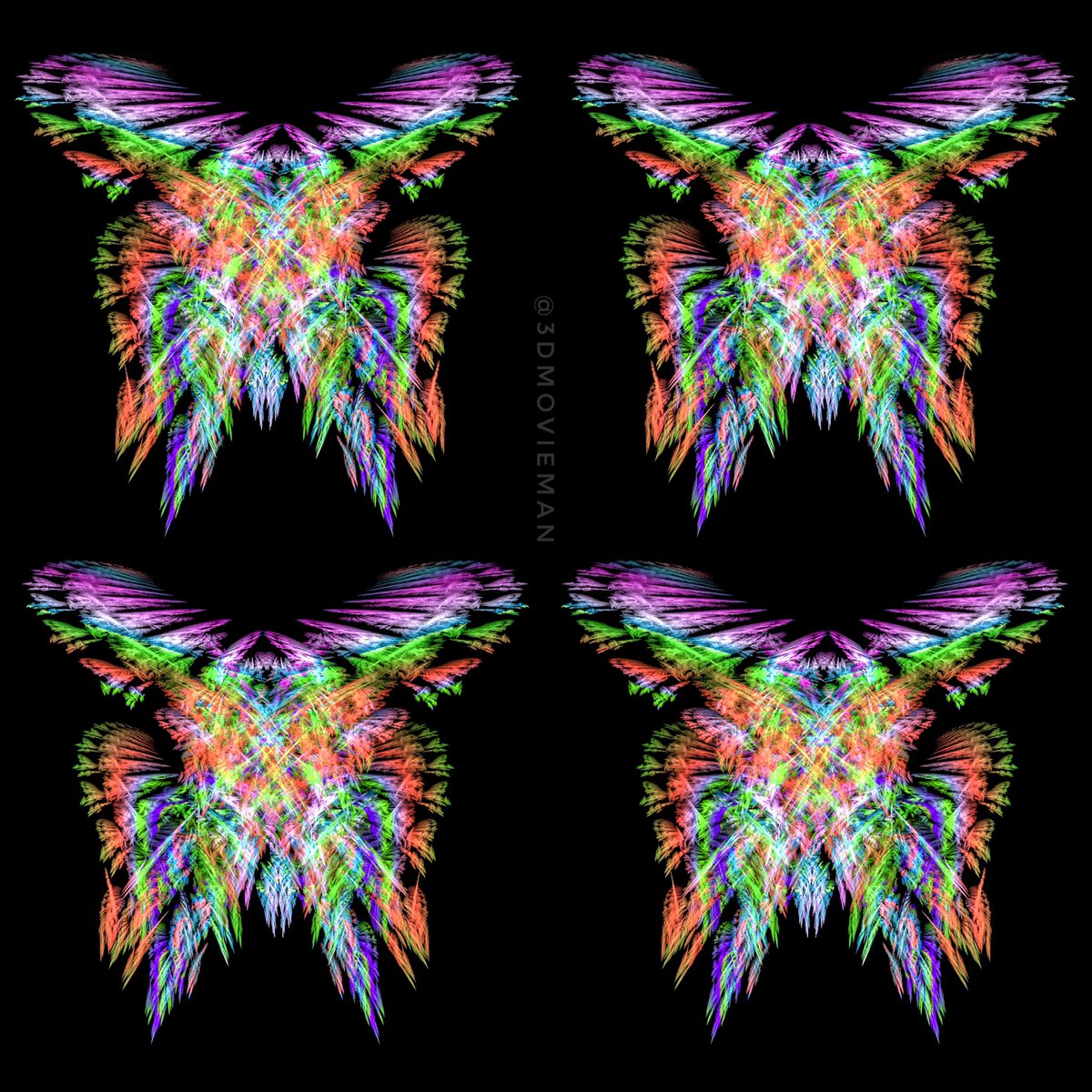 Omni #stereoscopic flame fractal moth

#stereoscopy #digitalart #fractalart #3dart #colorful #stereogram