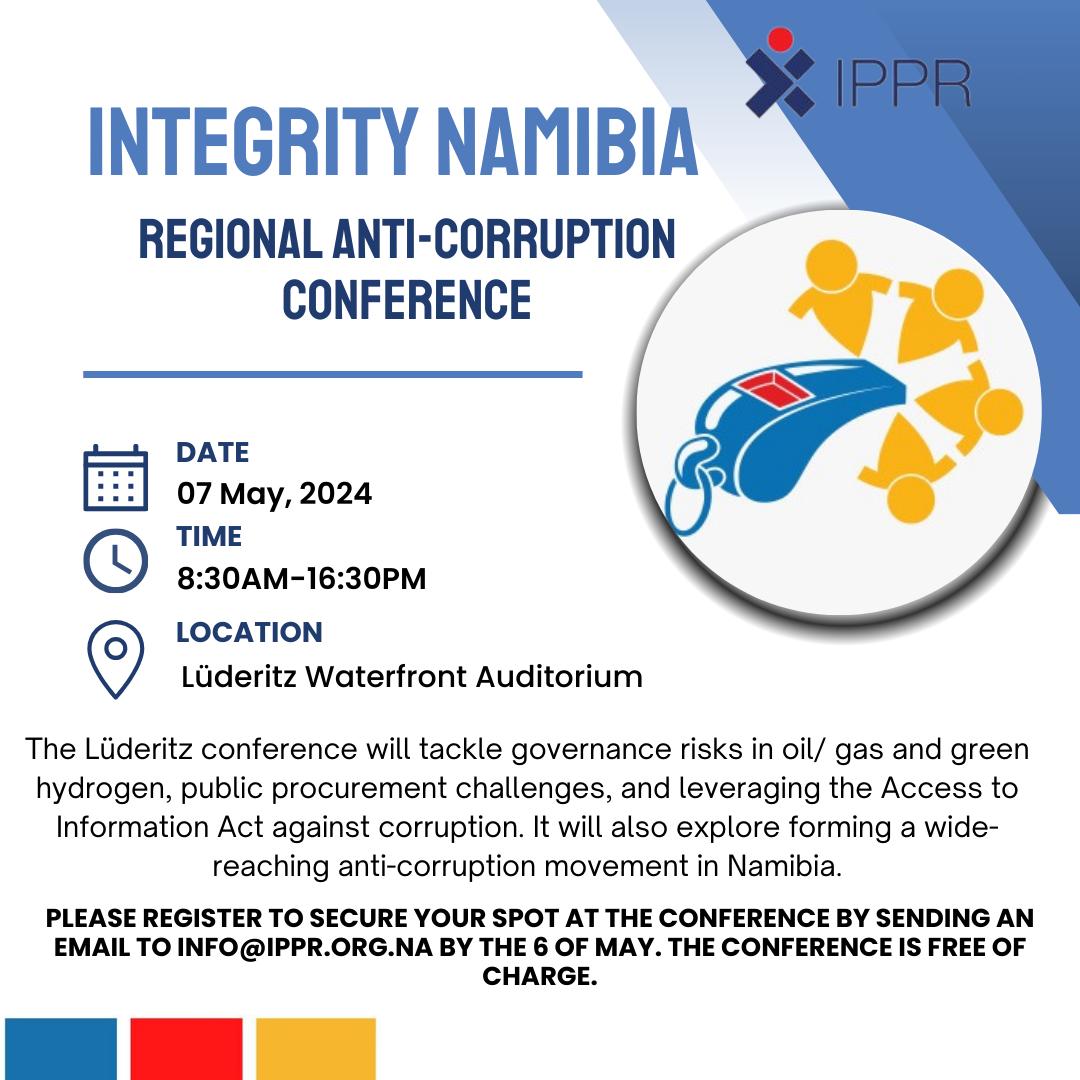 Please register for our southern regional conference on the most pressing governance challenges facing #Namibia. Email info@ippr.org.na to reserve your place. Attendance is free of charge.