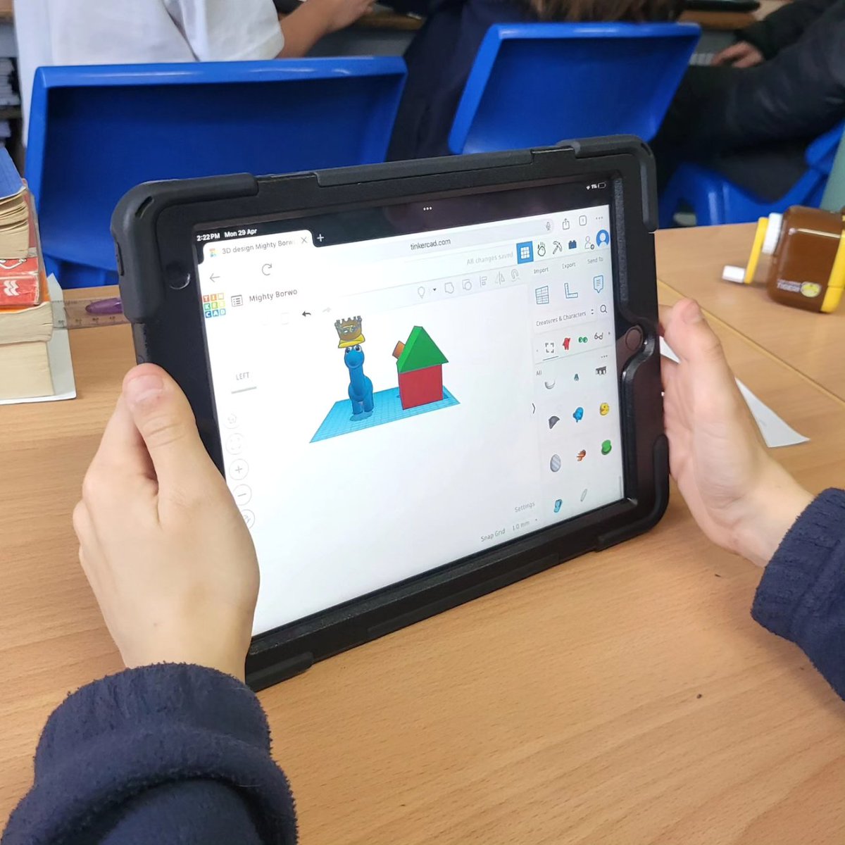 Year 6 have started their computing unit on 3d modelling using @tinkercad today. Some great 3d designs already! #lovelearning #sttheresas