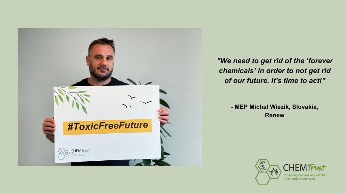 “We need to get rid of the ‘forever chemicals’ in order to not get rid of our future. It’s time to act!” MEP @MichalWiezik on why he’s supporting the call for a #ToxicFreeFuture Read more ➡️ buff.ly/3xIDcOX