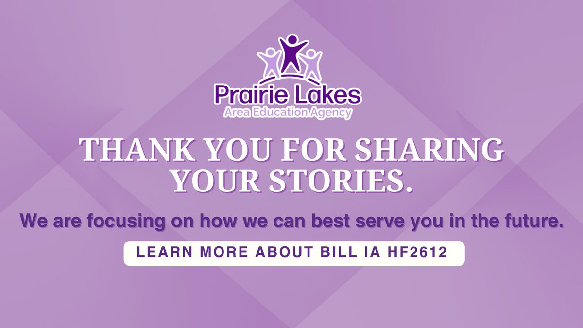 A huge thank you to everyone who shared their stories in support of Iowa’s AEAs. While we're disappointed IA HF2612 was signed into law, we are focusing on how we can best serve you in the future.

Read the bill: legiscan.com/IA/bill/HF2612…

#PLAEA #EveryDayAtPLAEA