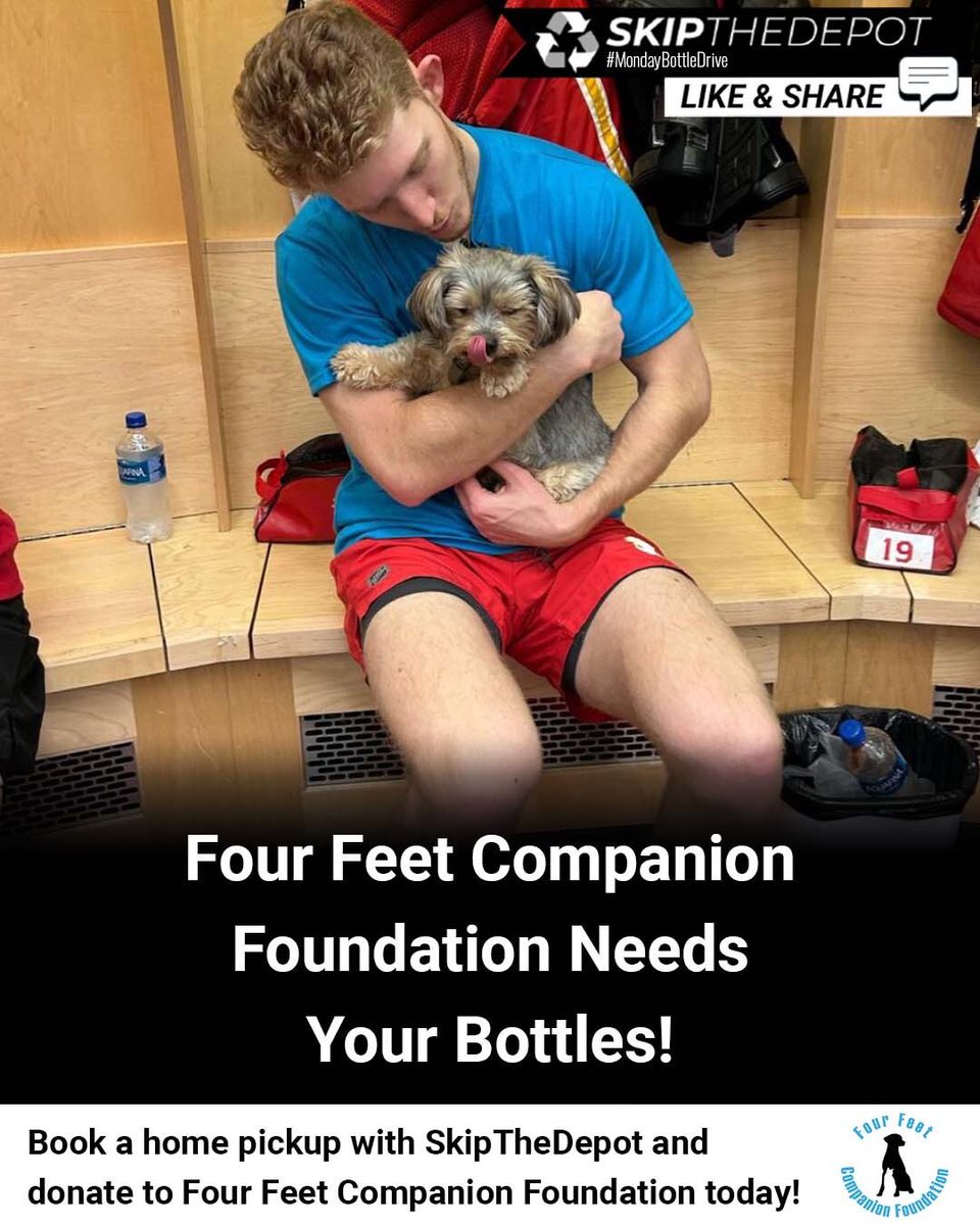 Four Feet Companion Foundation is on a mission, and we need YOUR help! ♻️ Partnered with SkipTheDepot, we're turning bottles, electronics, and clothing into a force for good.

Donate here: app.skipthedepot.com/fourfeet

#yyc #yeg #yegnow #yycliving #bottledepot #bottledepotnearme