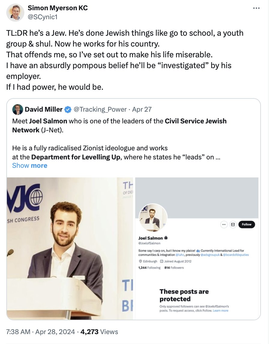 Why are Zionists unable to read the word 'Zionist' without translating it in their heads to 'Jew'? I ask because here are two Zionists at different ends of the alleged spectrum of Zionist thinking both making the same - what shall we call it? - mistake. First at the liberal