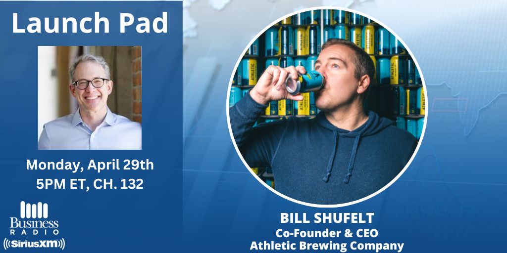 🚀Today at 5pm ET on Launch Pad - @AthleticBrewing CEO Bill Shufelt joins @Wharton's @KtUlrich to talk about their Award-Winning Non-Alcoholic Craft Beer and ways in which they are Re-Imagining Beer for the Modern Adult! 

🔊Tune in on #SiriusXM132🔊