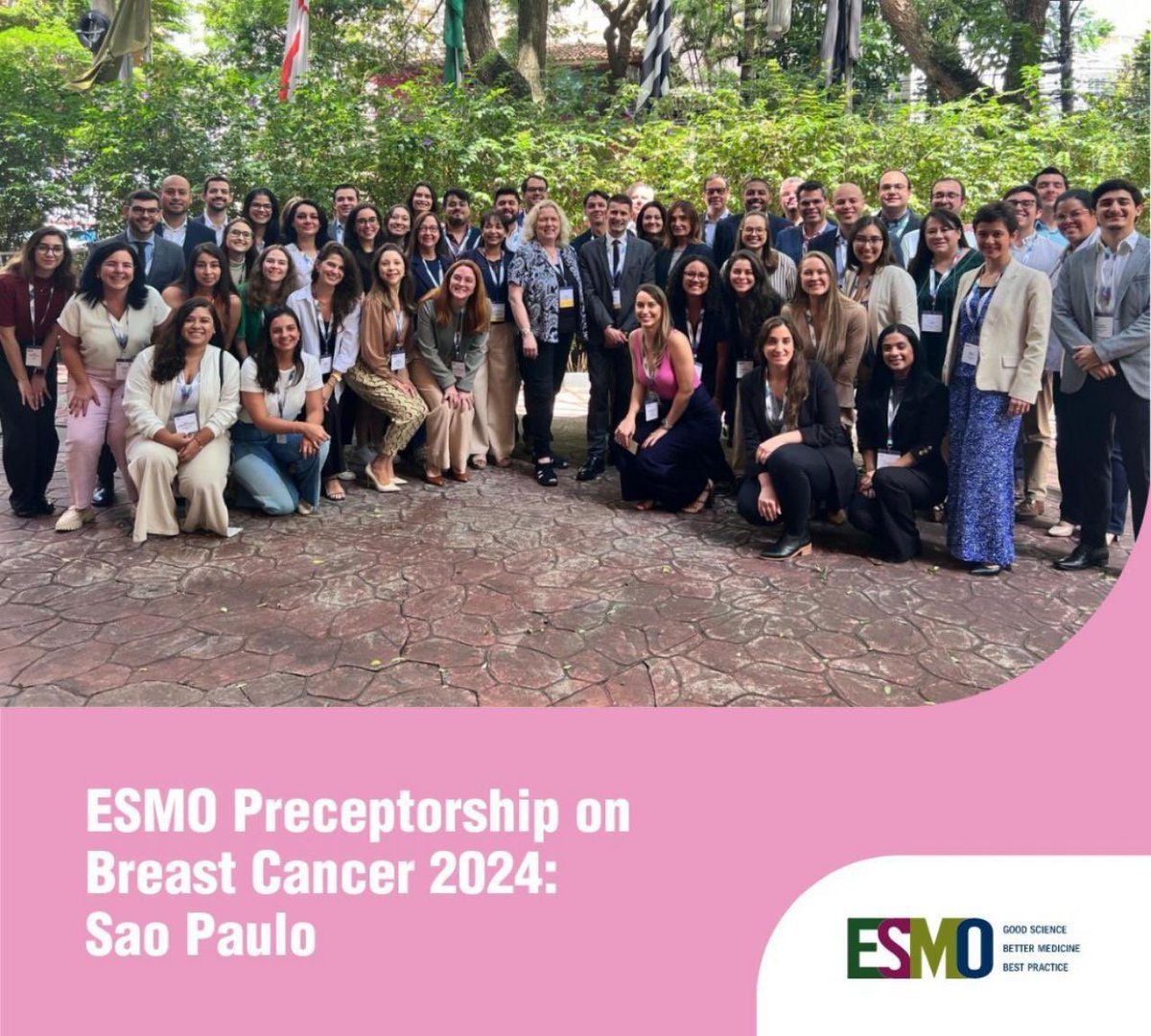 I had the privilege of attending the ESMO Preceptorship on Breast Cancer in São Paulo 🇧🇷 . Grateful for the knowledge gained and share with wonderful colleagues! @myESMO