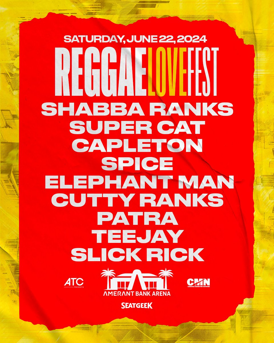 ON SALE NOW 🚨 Reggae Love Fest tickets are on sale now! Get yours at amerantarena.co/ReggaeLoveFest