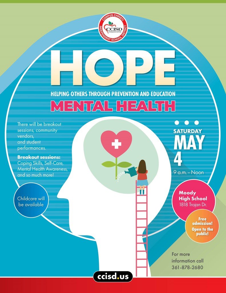 This month's HOPE Symposium will focus on mental health. There will be breakout sessions on coping skills, self-care, mental health awareness and more.