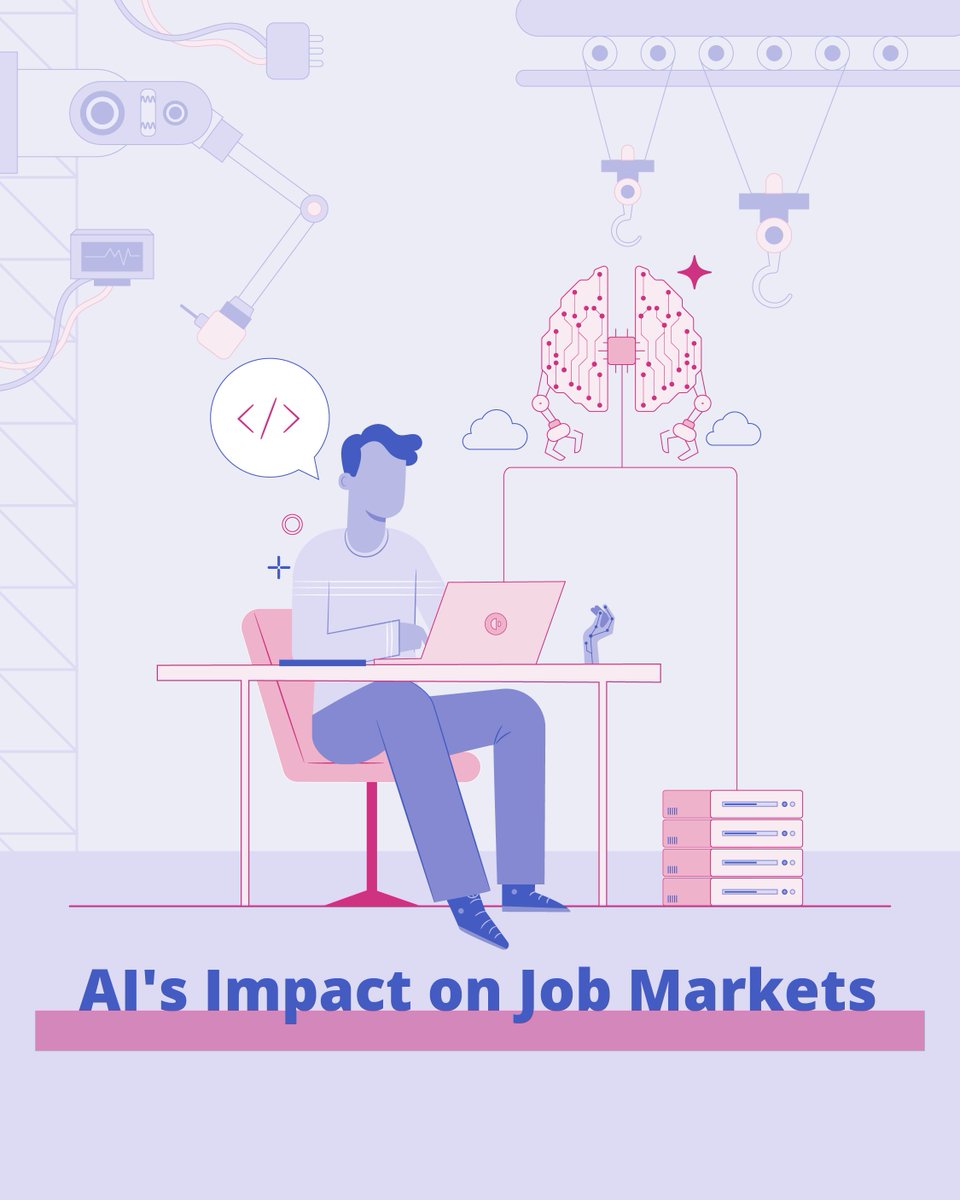 The rise of AI and automation technologies is reshaping the job market, with significant implications for industries worldwide. 🧵
#automation #AI #artificialintelligence #JobMarket #AIJobs #technology