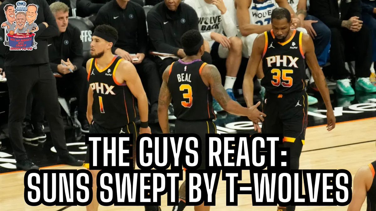 Roc, Manuch, & Jimmy B REACT to Phoenix Suns being SWEPT by Minnesota Timberwolves in first round of NBA Playoffs on @foxsports910! 🏀☀️ WATCH: youtu.be/aeBexeqHv2E?si…