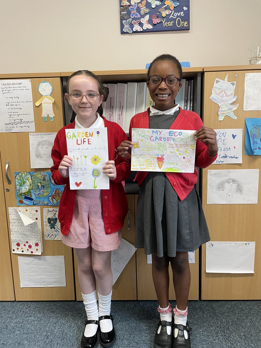 We love the enthusiasm that these girls show in their own time, completing art work, geography work around global warming and posters to promote @therapygardenNW Well done girls! 🌟#LoveLearning #SoaringToSuccess